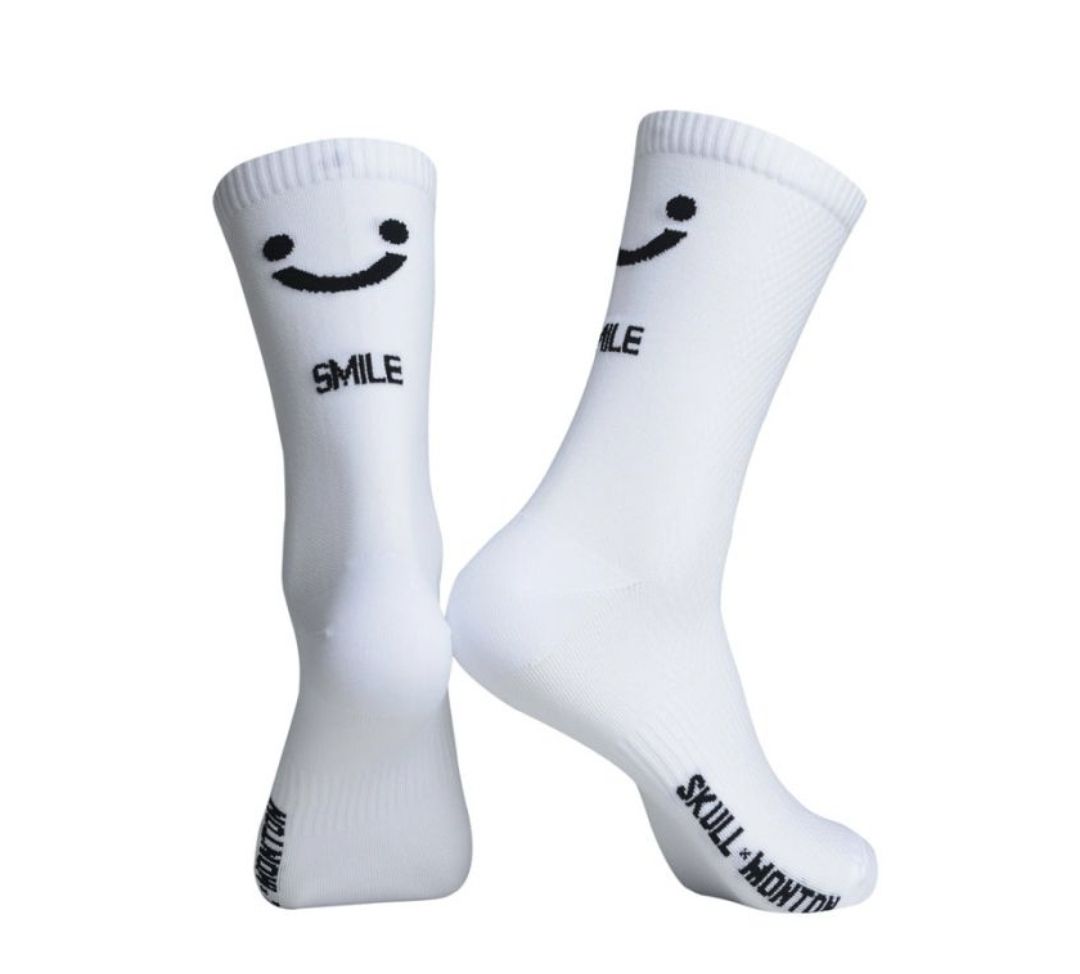 Smile white regular socks