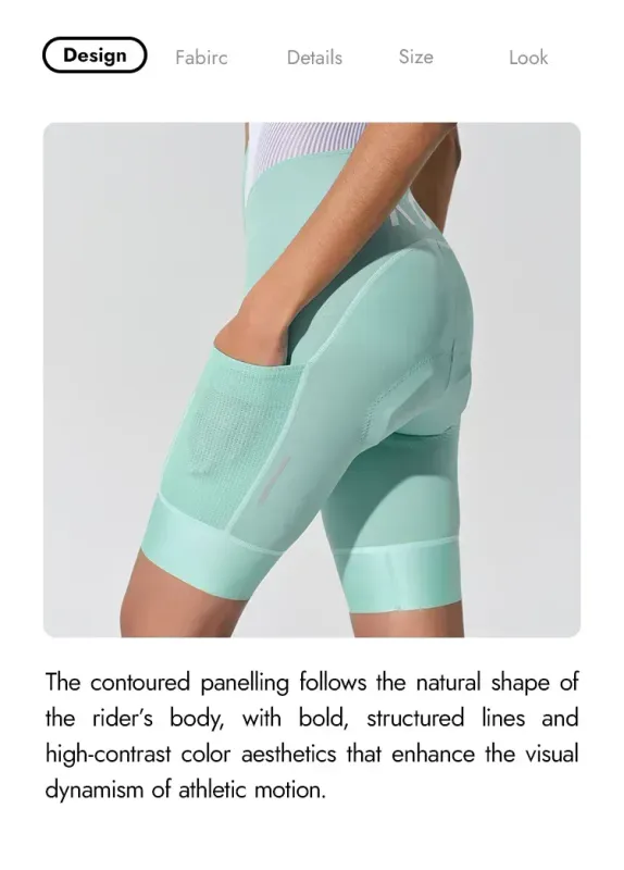 VALORE VERSA Bib-shorts celeste women