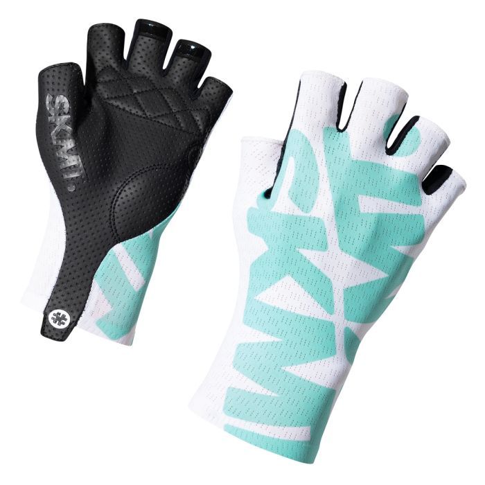 SKxMT Signal White/teal Short Gloves