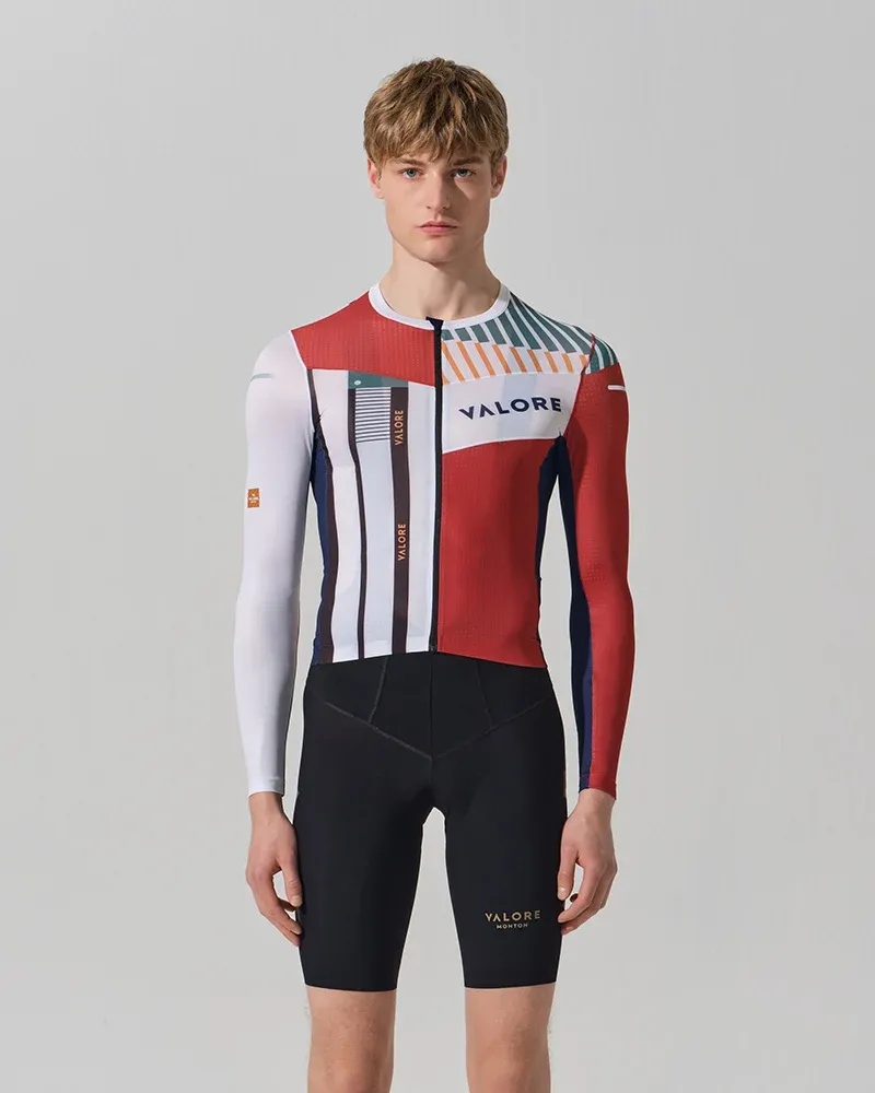 VALORE Linea Arte Red Summer Long Sleeve Jersey Men