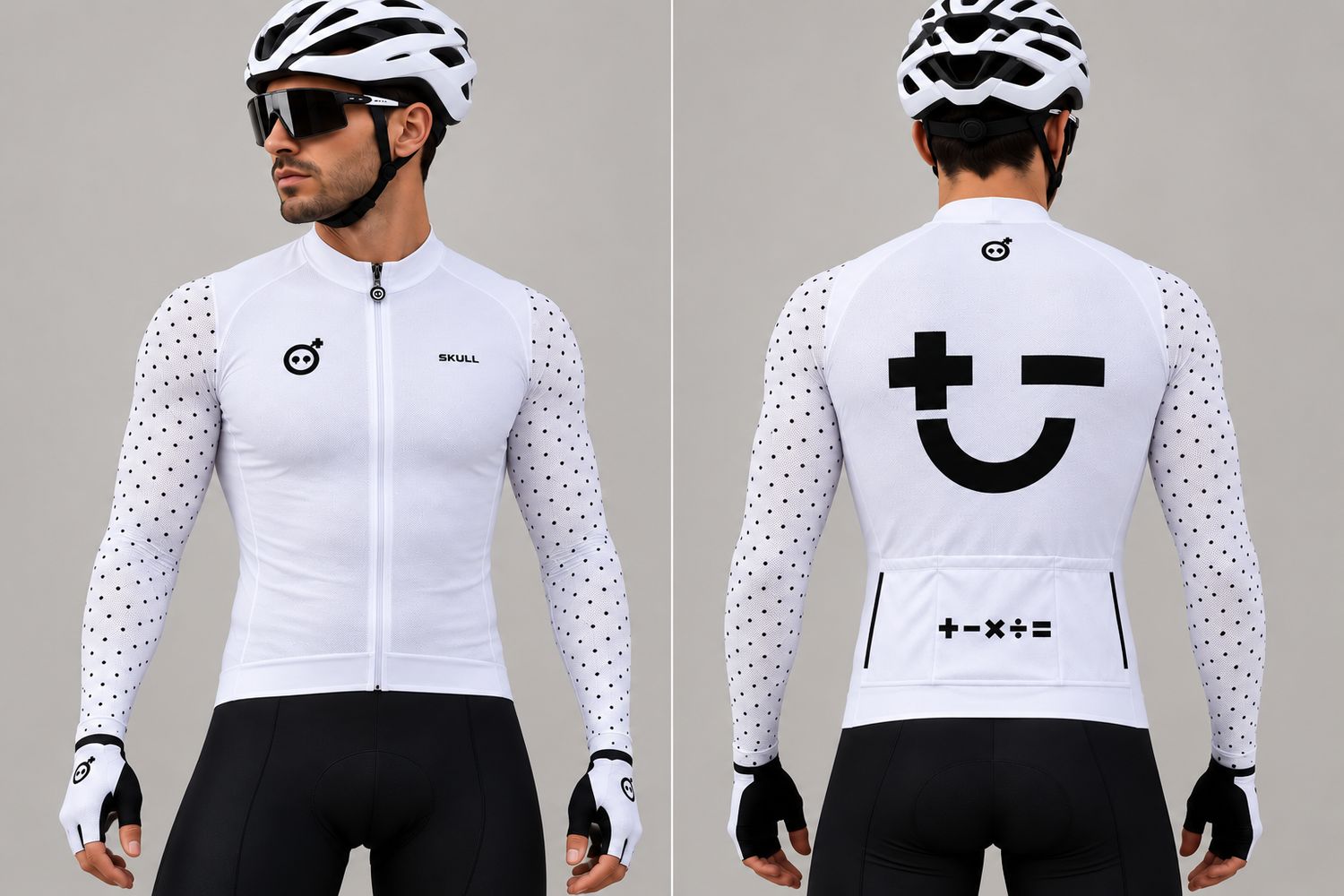 SYMBOLS Summer Long Sleeve White Jersey Men