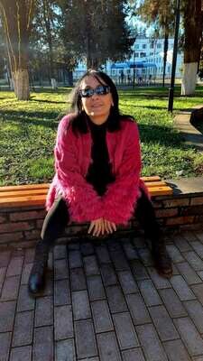 Pink angora  women hand knitted knit wool cardigan