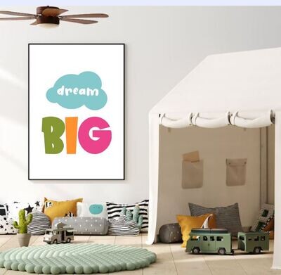 Dream Big Poster Ready-to-Print (Instant Download)