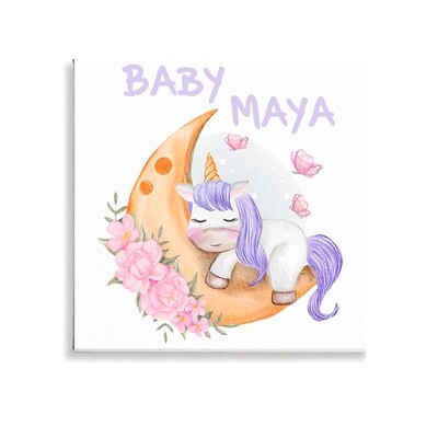 Baby Unicorn Canvas