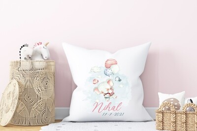 Elephant &amp; Balloons Cushion