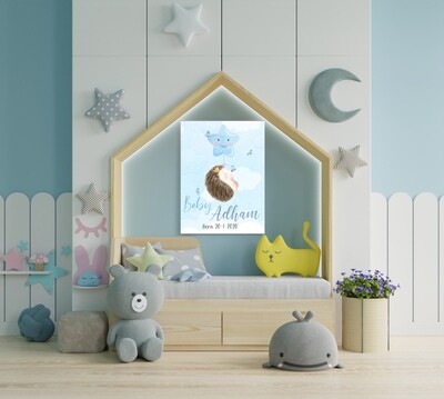 Hedgehog Baby Canvas