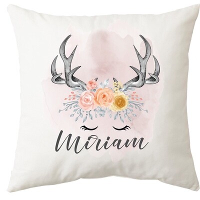 Girl Deer Horn Cushion