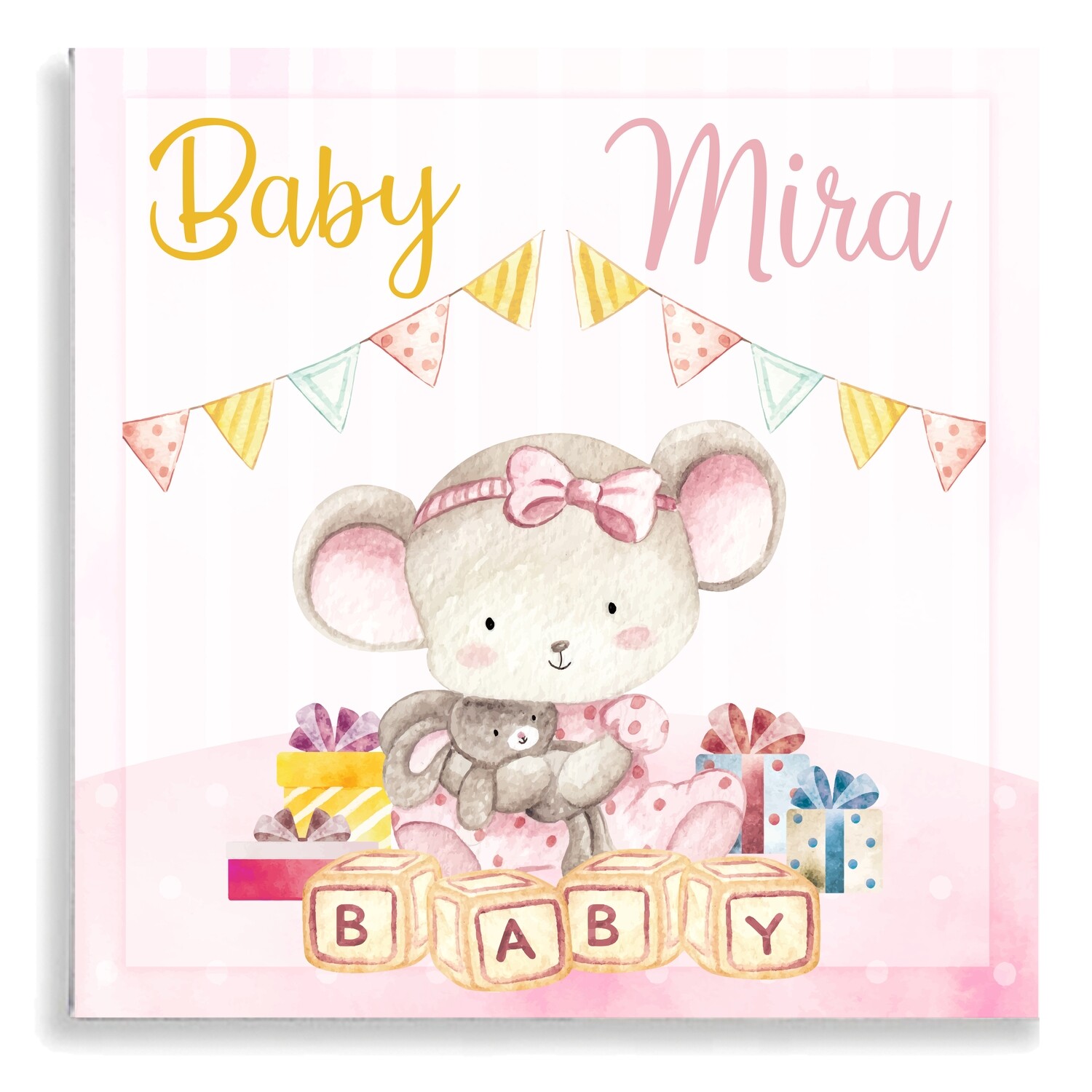 Baby Cute Mouse-Girl Canvas