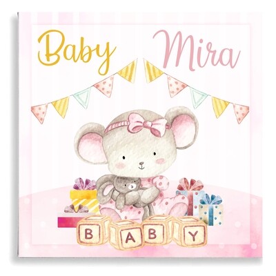 Baby Cute Mouse-Girl Canvas