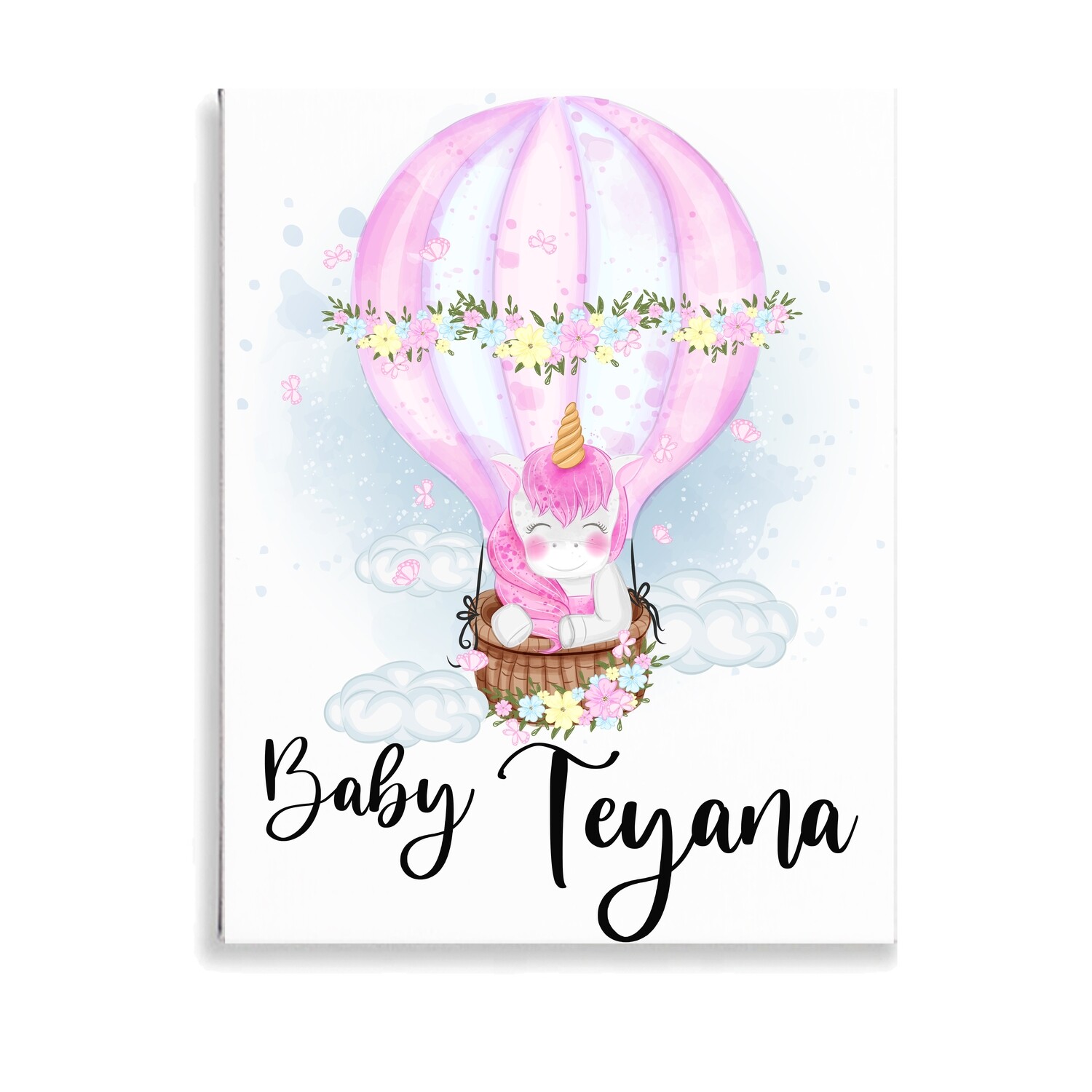 Flying Balloon Unicorn Canvas