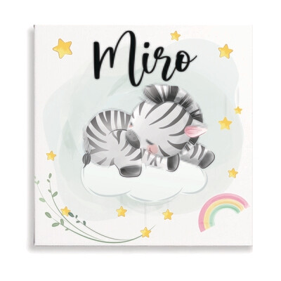 Sleeping Zebra Canvas