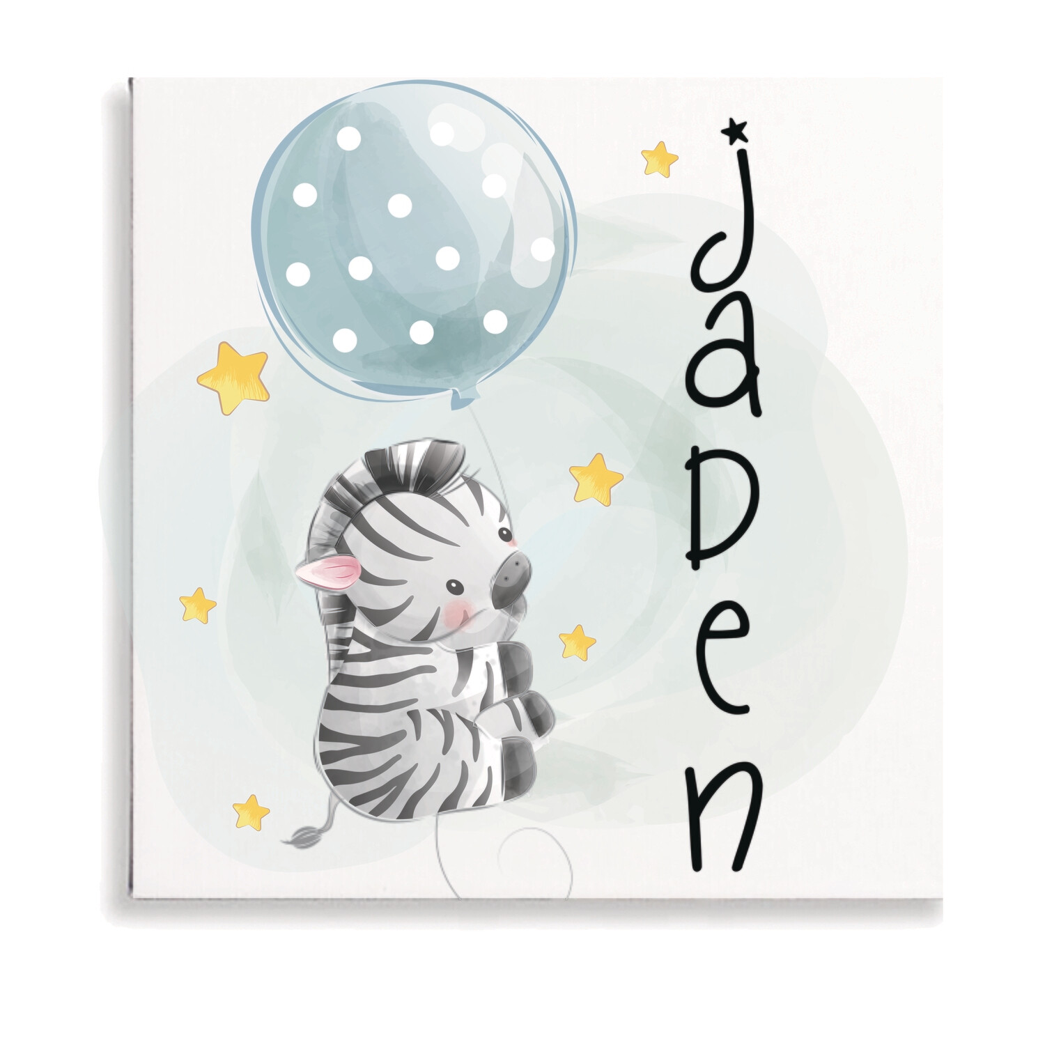 Flying Zebra on Balloon Canvas
