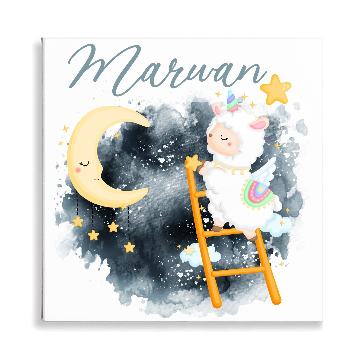 Sheep on the Moon Canvas