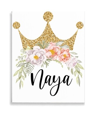 Crown&amp;Flowers Canvas