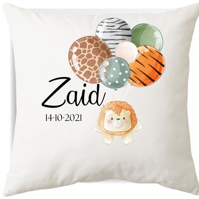 Flying Lion and Balloons Cushion