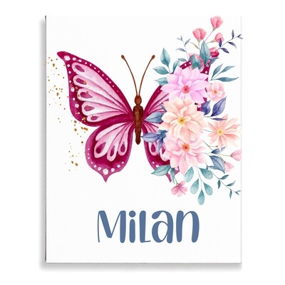 Floral Butterfly Canvas