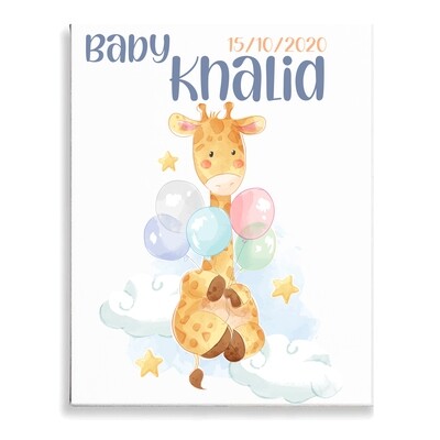 Baby Giraffe Canvas
