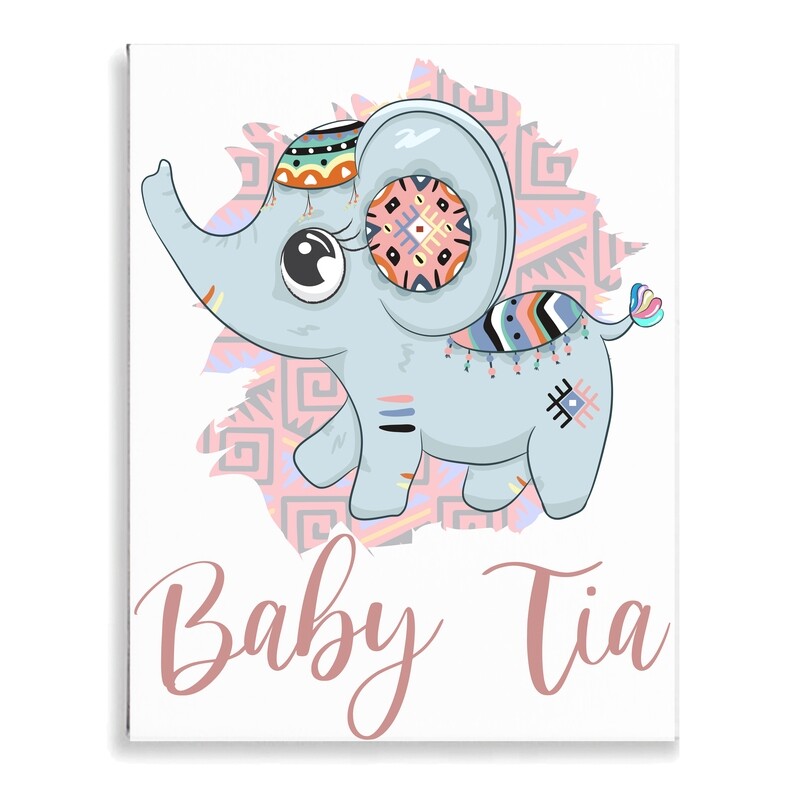 Pattern Boho Elephant Canvas