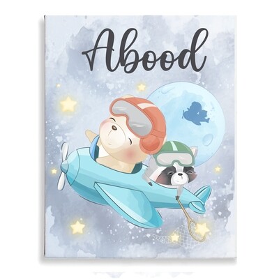 Flying Teddy Bear Canvas