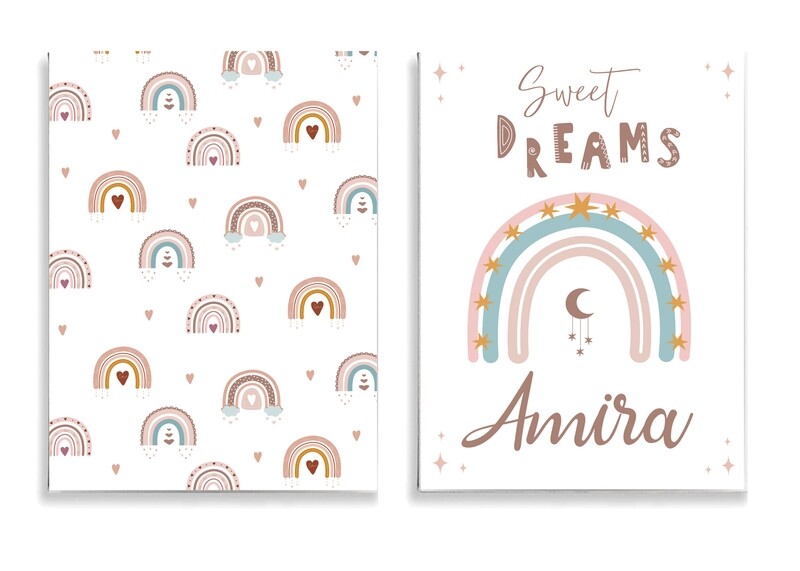 Sweet Dreams Rainbow Canvas Set