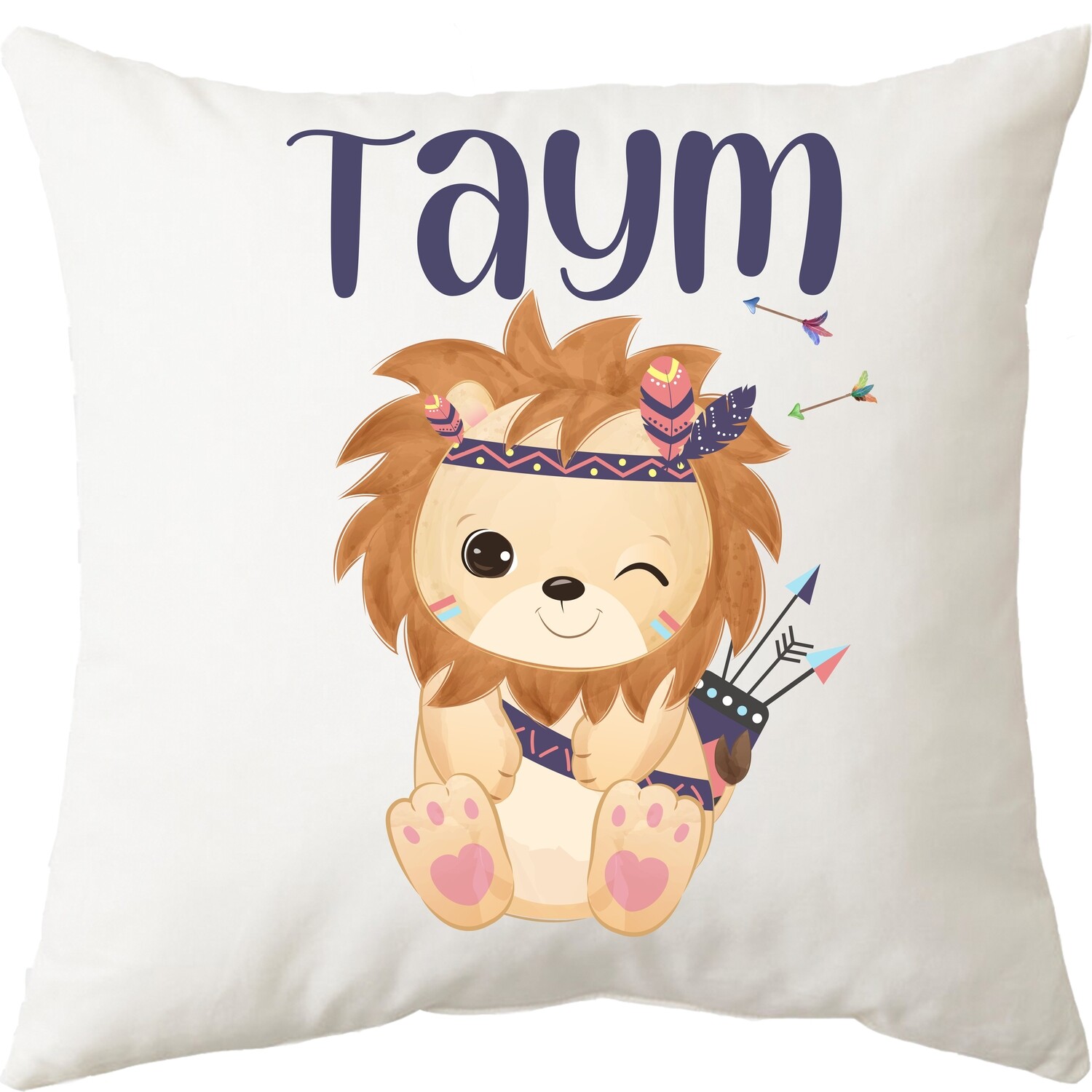 Tribal Lion Cushion-purple