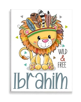 Cute Boho Lion Canvas