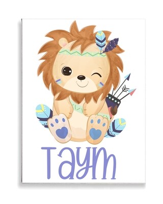 Tribal Boho Lion Canvas