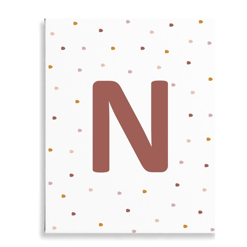Name Initial Rainbow Canvas Set