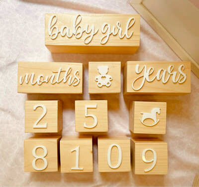 Milestone Baby Blocks Set 