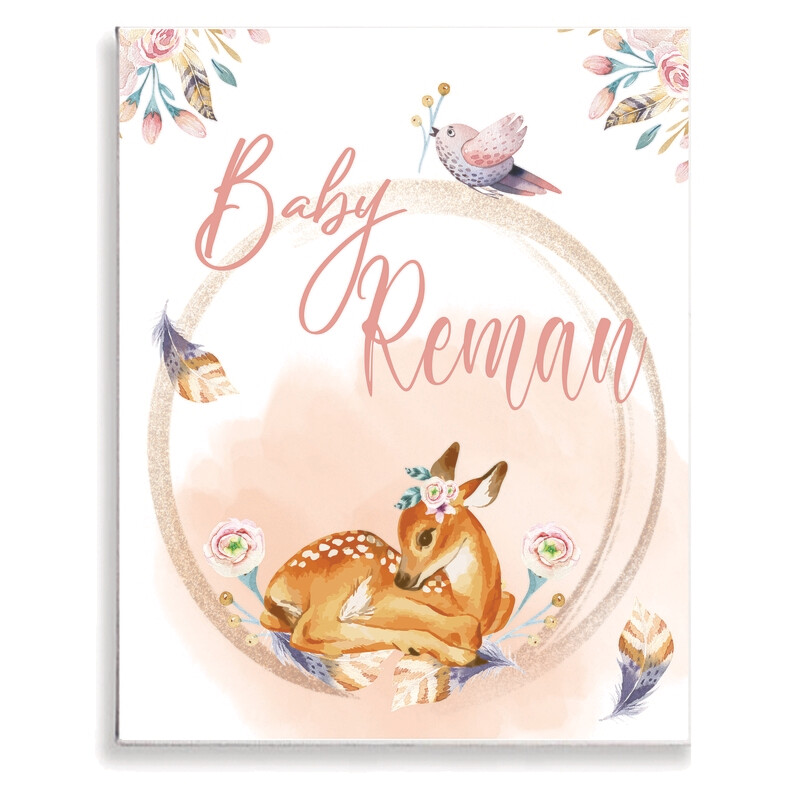 Elegant Floral Deer Canvas