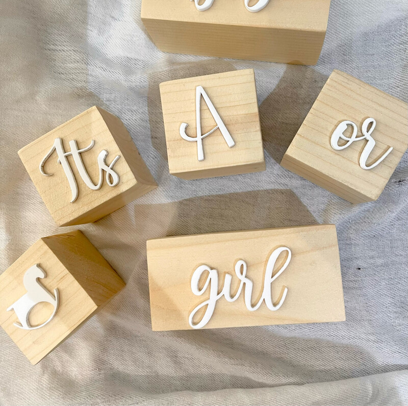 One Word Cube-Wood -6*6*6cm