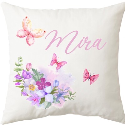 Floral butterfly Cushion-Purple