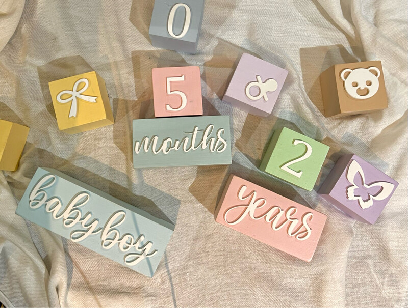 Colored Milestone Blocks Set