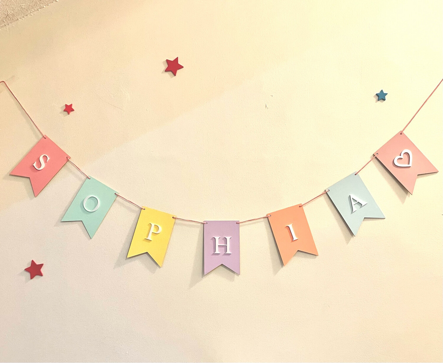 Colorful Wooden Name Banner 