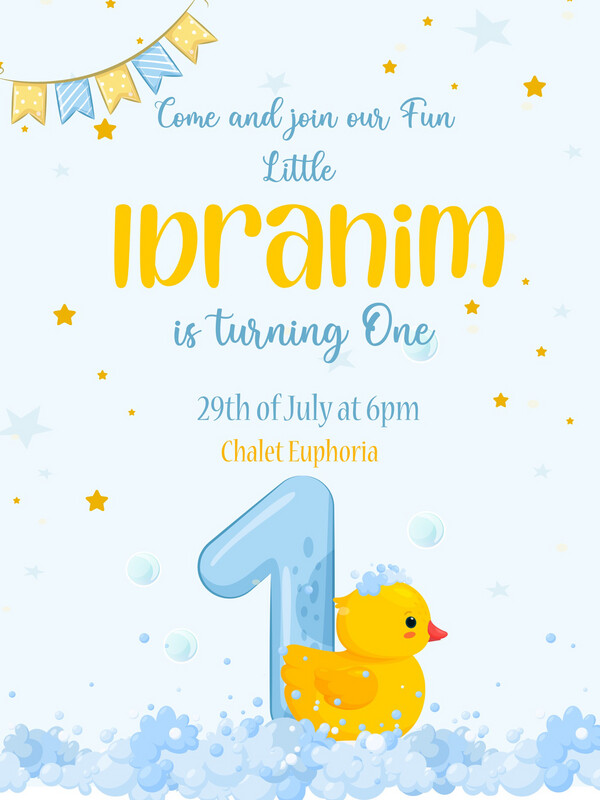 Duck Theme 1st Birthday