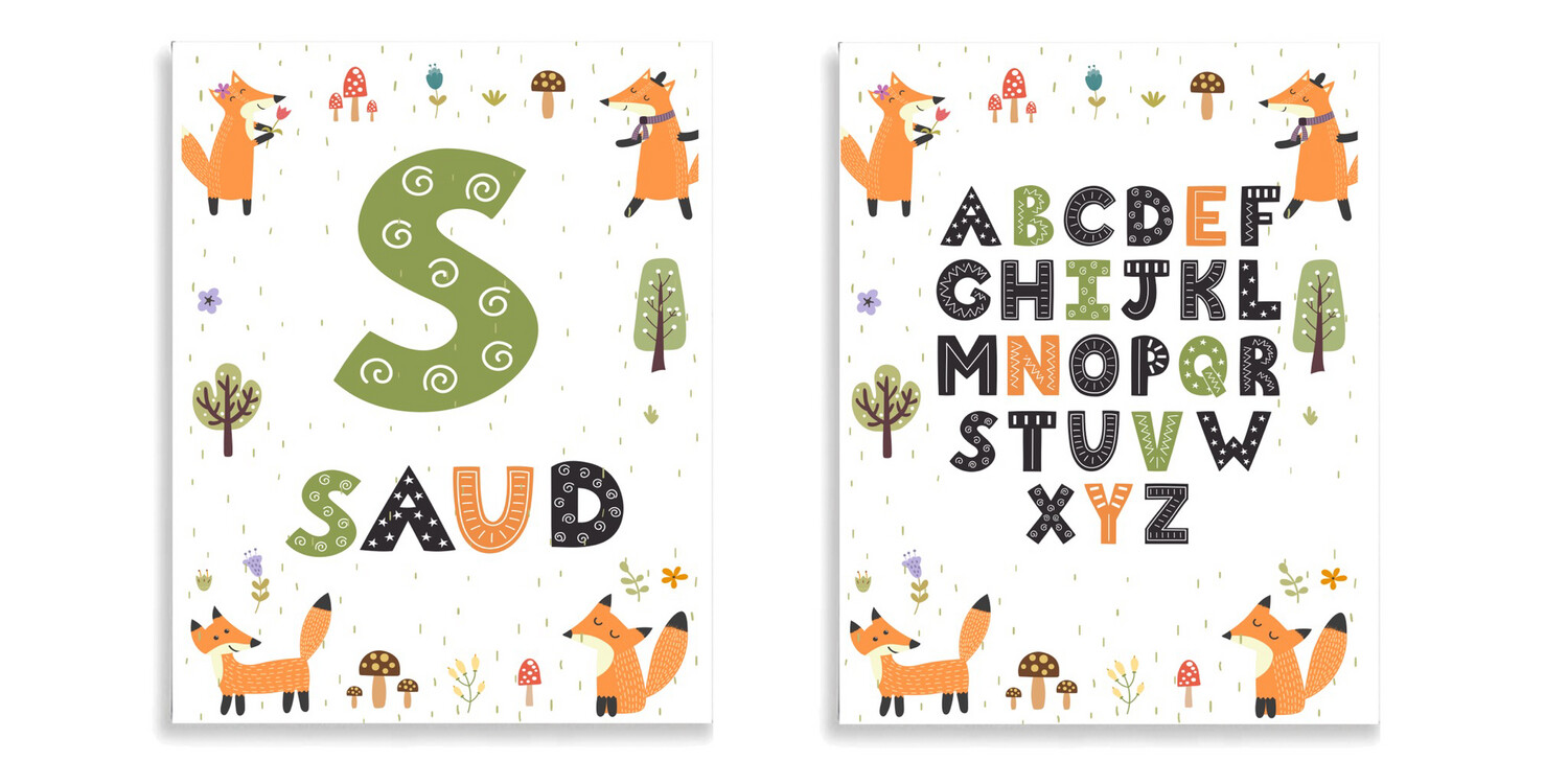 Alphabet Canvas Set of 2