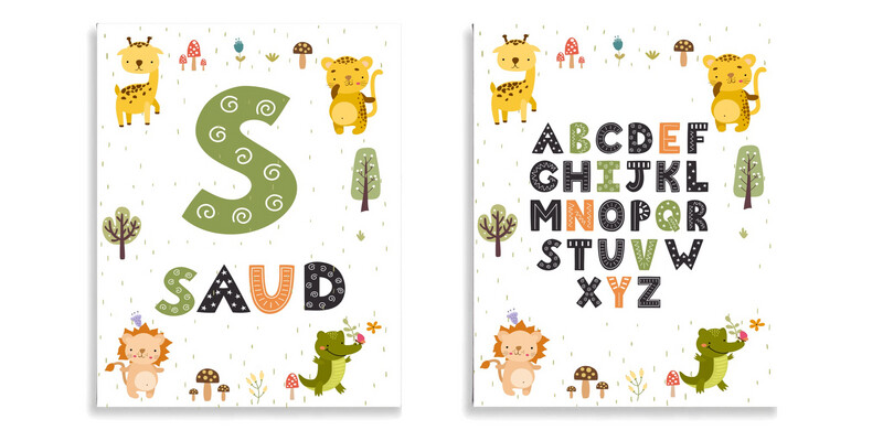 Alphabet Canvas Set of 2