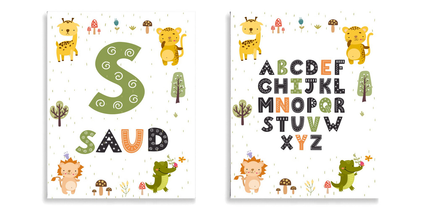 Alphabet Canvas Set of 2