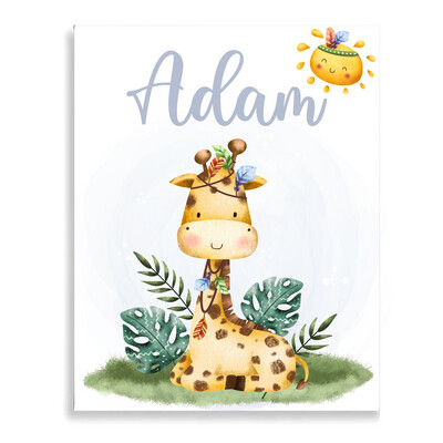 Safari baby Giraffe Canvas