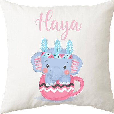 Elephant In A Cup  Cushion