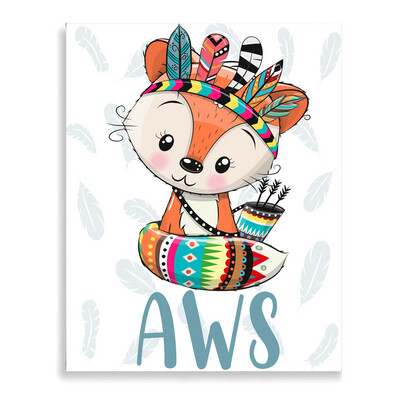 Cute Boho Fox Canvas
