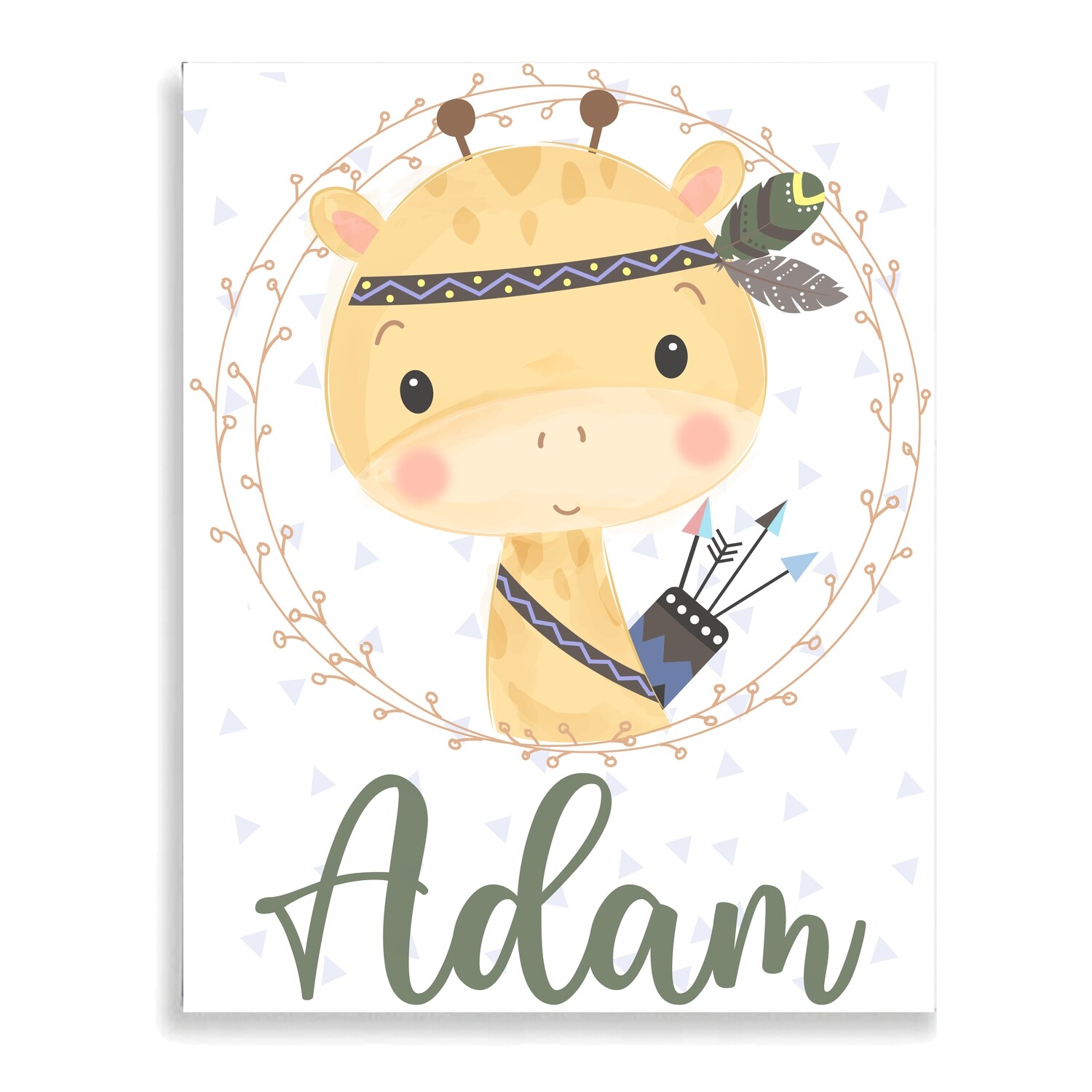 Baby Giraffe warrior Canvas