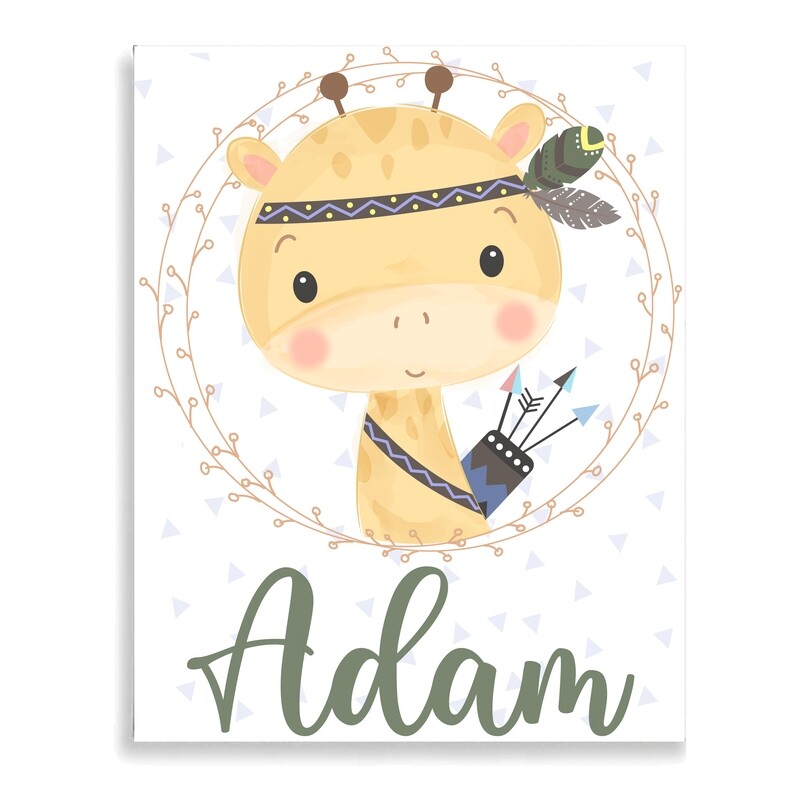 Baby Giraffe warrior Canvas