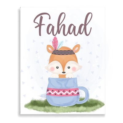Fox in a Cup Canvas