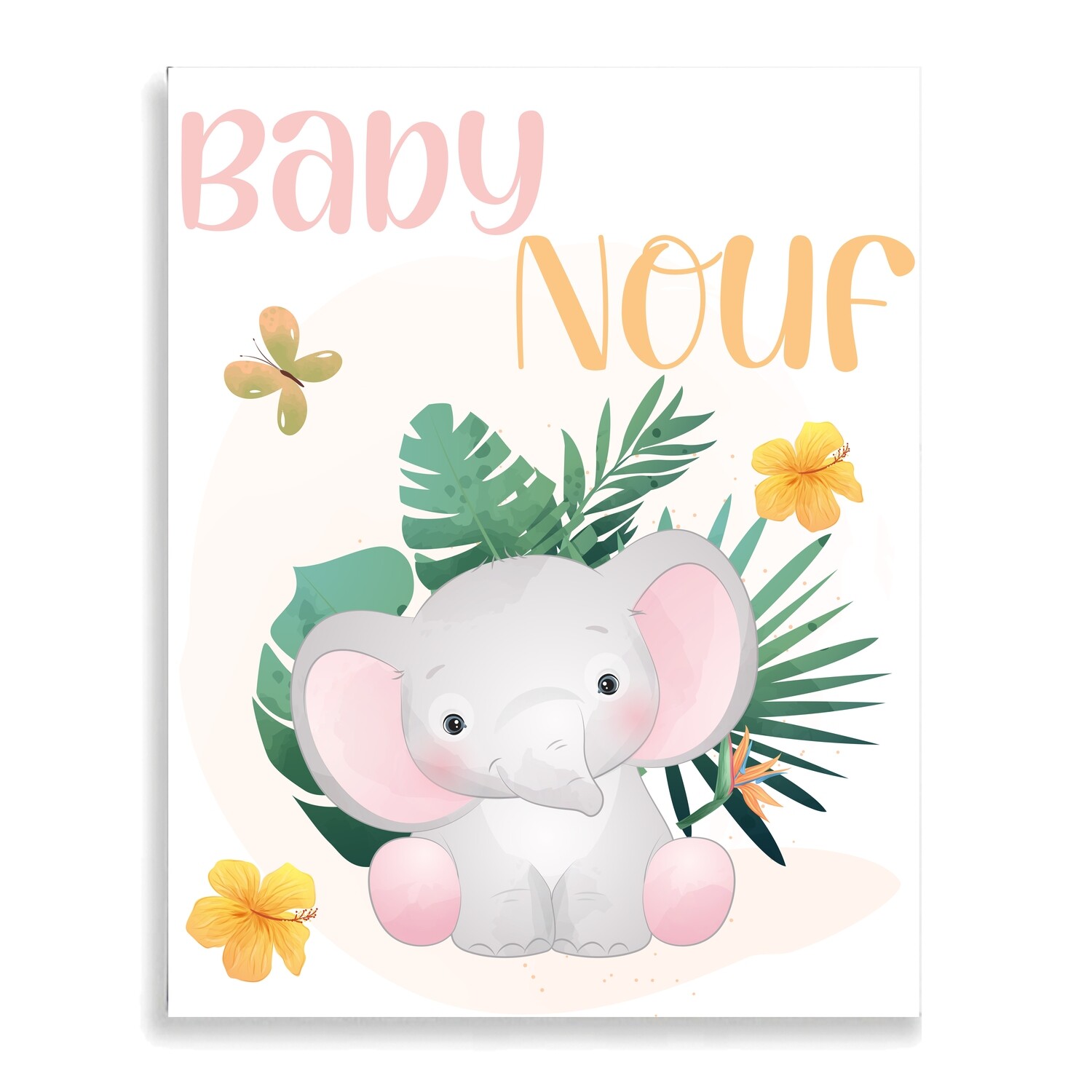 Tropical Elephant Canvas