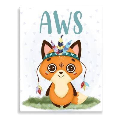 Bohemian Baby Fox Canvas