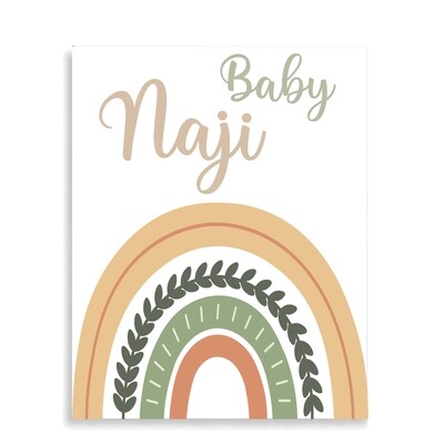 Rainbow Baby Canvas-Green