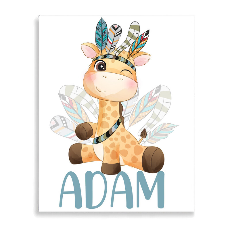 Baby Boho Giraffe  Canvas