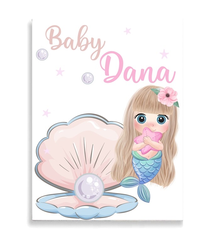 Mermaid and Pearl Canvas