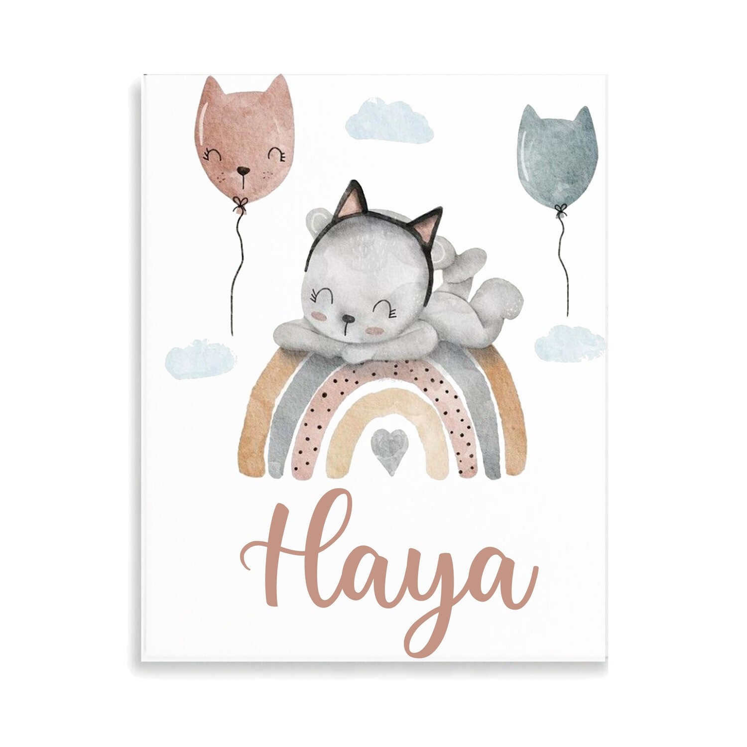 Kitty rainbow Canvas